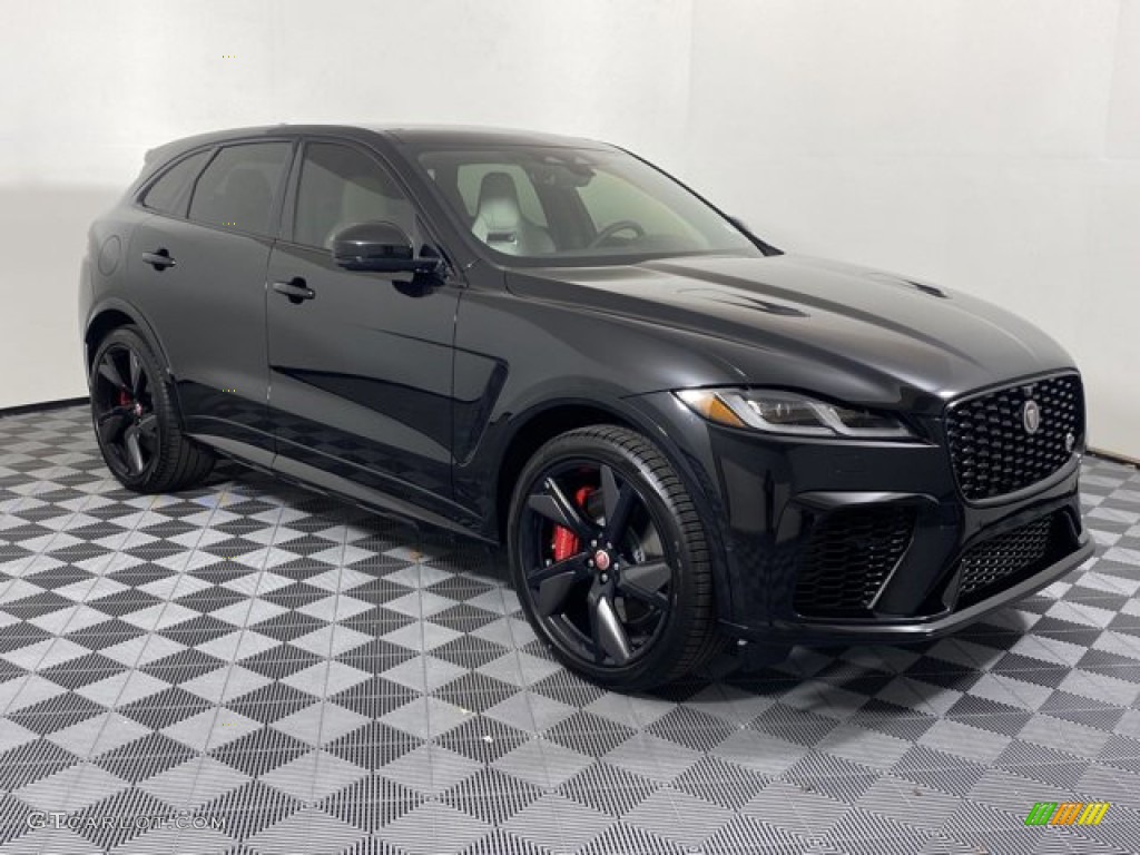 Santorini Black 2023 Jaguar F-PACE SVR Exterior Photo #145610473