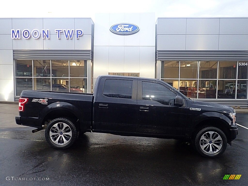 2019 F150 XL SuperCrew 4x4 - Agate Black / Earth Gray photo #1