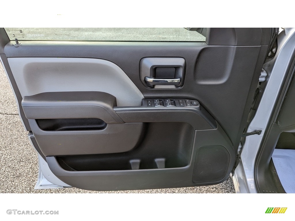 2018 GMC Sierra 1500 Double Cab 4x4 Dark Ash/Jet Black Door Panel Photo #145610868