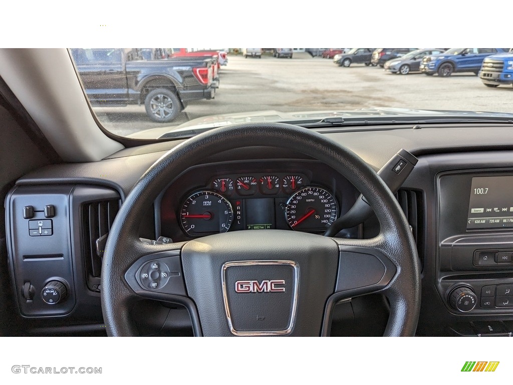 2018 GMC Sierra 1500 Double Cab 4x4 Dark Ash/Jet Black Steering Wheel Photo #145610931