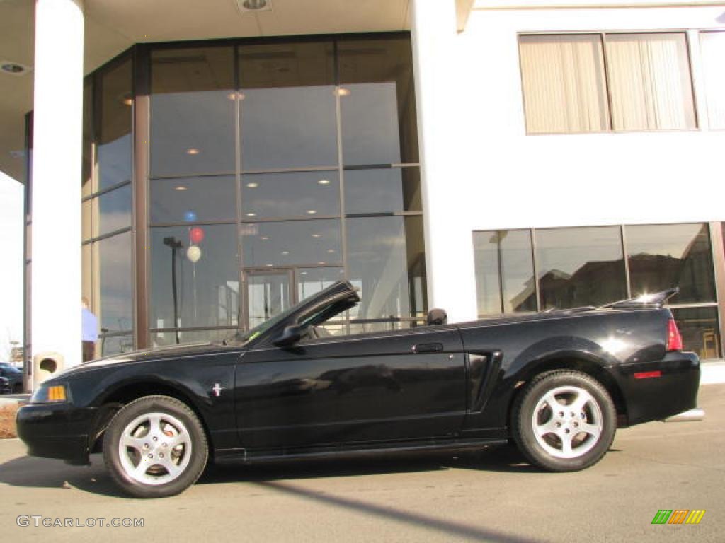 2001 Mustang V6 Convertible - Black / Medium Graphite photo #2