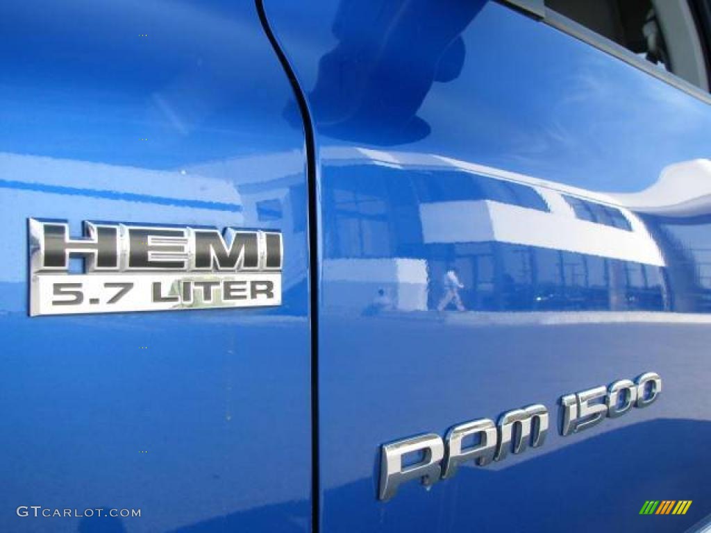 2007 Ram 1500 SLT Quad Cab - Electric Blue Pearl / Medium Slate Gray photo #12