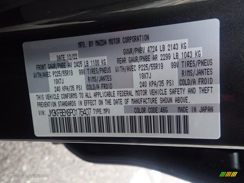 2023 CX-5 Color Code 46G for Machine Gray Metallic Photo #145614966