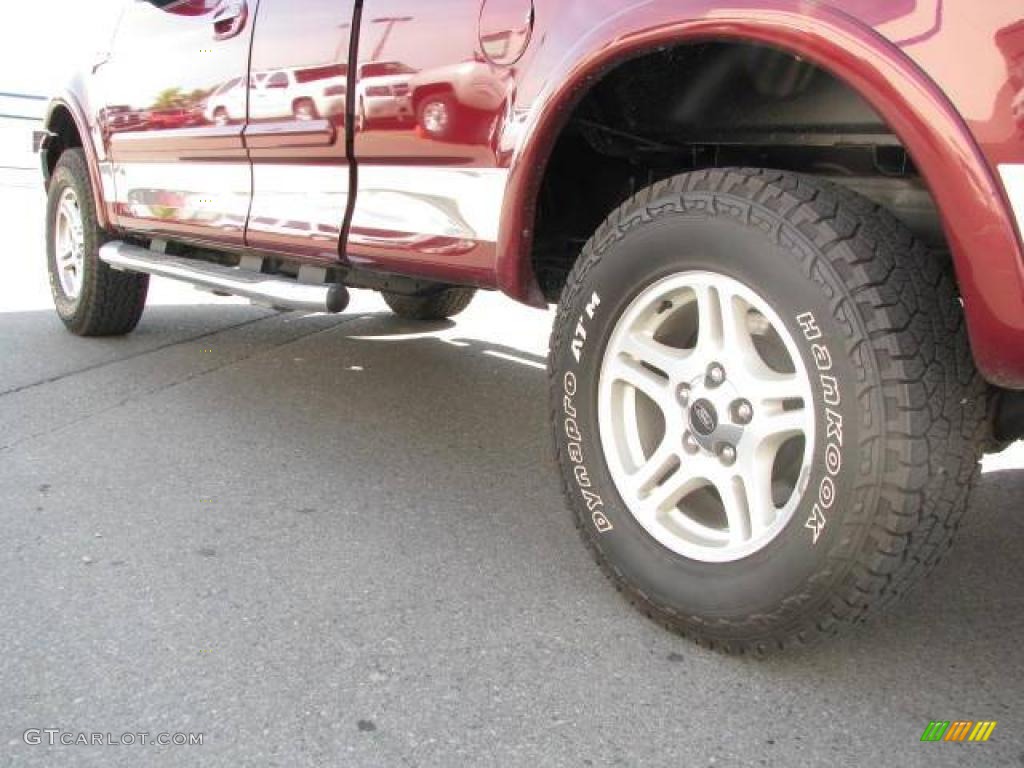 2003 F150 Heritage Edition Supercab 4x4 - Burgundy Red Metallic / Black/Red photo #6