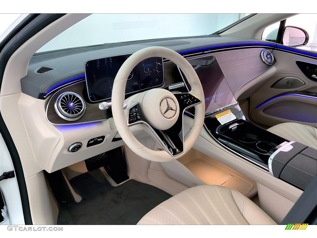 Macchiato Beige/Space Gray Interior 2023 Mercedes-Benz EQS 450+ Sedan Photo #145615825