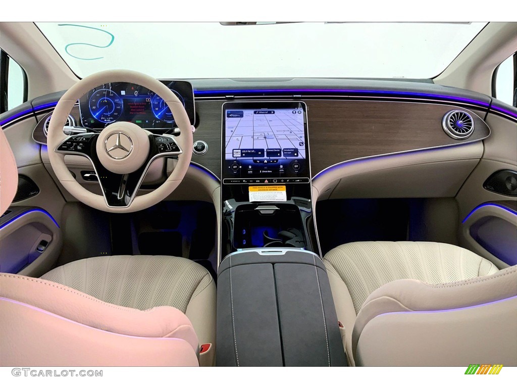 2023 Mercedes-Benz EQS 450+ Sedan Macchiato Beige/Space Gray Dashboard Photo #145615869