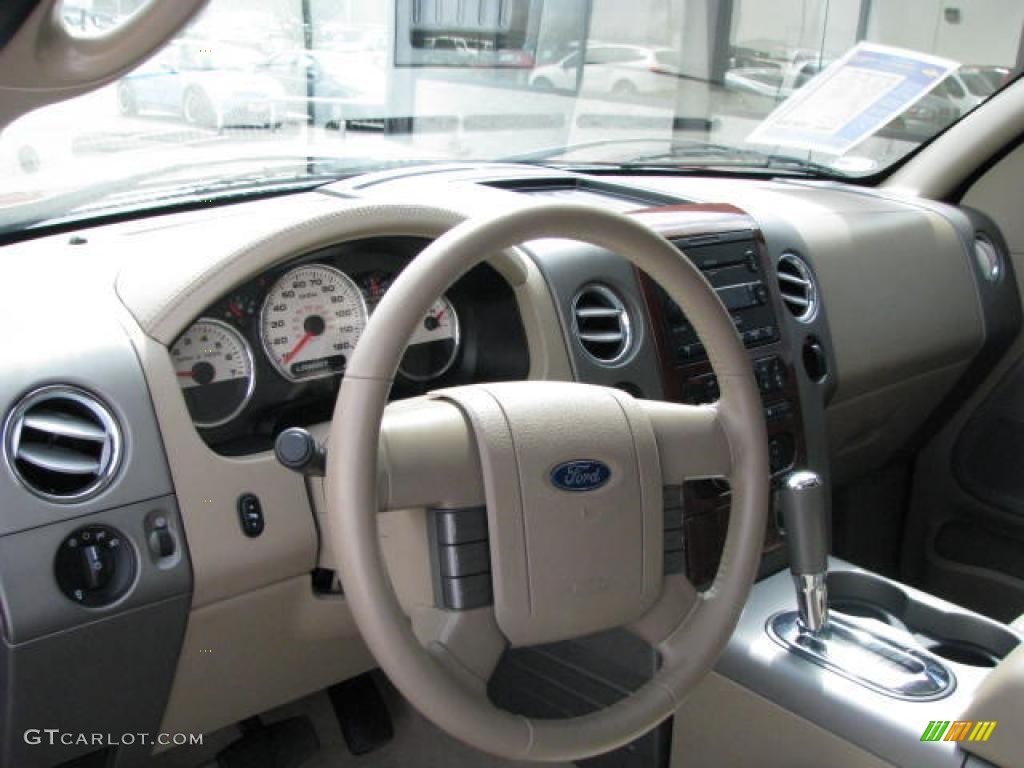 2007 F150 Lariat SuperCrew 4x4 - Redfire Metallic / Tan photo #12