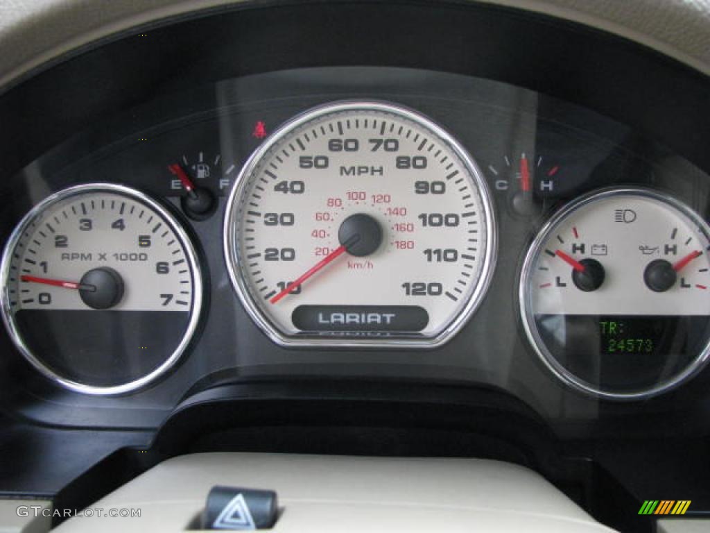 2007 F150 Lariat SuperCrew 4x4 - Redfire Metallic / Tan photo #13