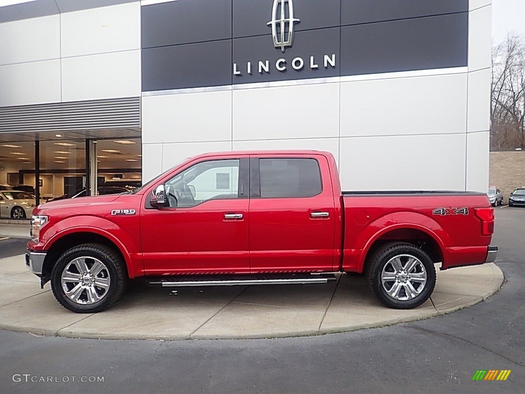 Rapid Red 2020 Ford F150 Lariat SuperCrew 4x4 Exterior Photo #145619400