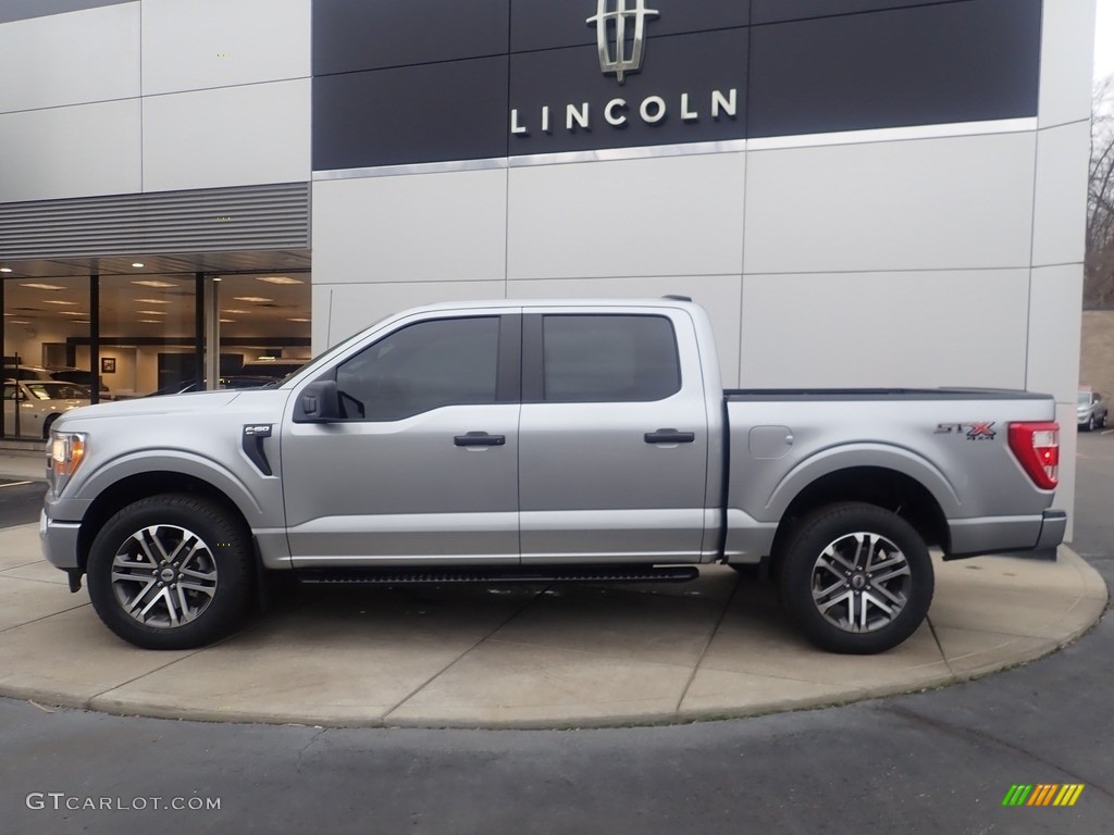 Iconic Silver Metallic 2022 Ford F150 STX SuperCrew 4x4 Exterior Photo #145619690