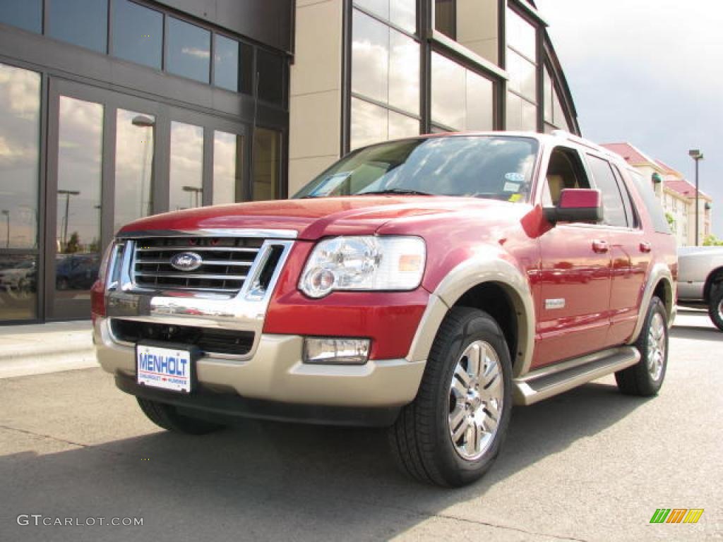 2006 Explorer Eddie Bauer 4x4 - Redfire Metallic / Camel photo #2