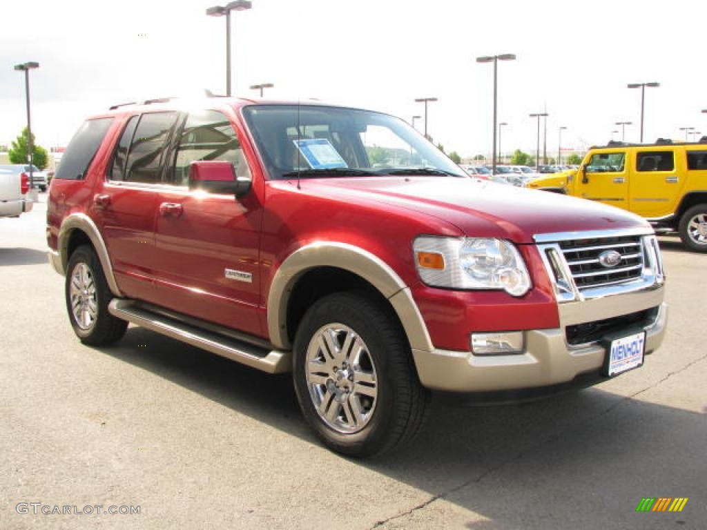 2006 Explorer Eddie Bauer 4x4 - Redfire Metallic / Camel photo #4