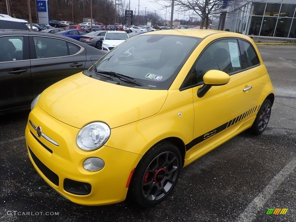 Giallo Moderna Perla (Yellow) 2015 Fiat 500 Sport Exterior Photo #145620734