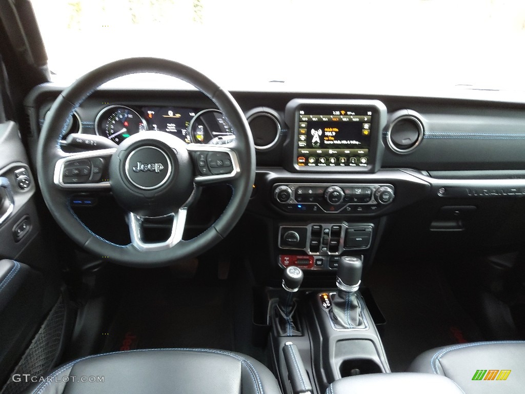 2022 Jeep Wrangler Unlimited Rubicon 4XE Hybrid Black Dashboard Photo #145621155