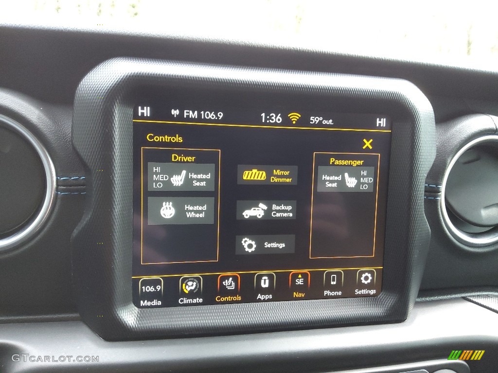 2022 Jeep Wrangler Unlimited Rubicon 4XE Hybrid Controls Photo #145621224
