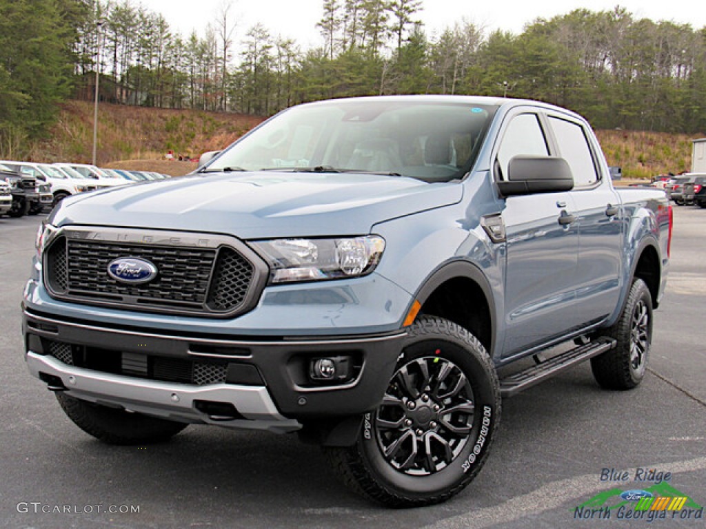 Azure Gray Metallic Tri-Coat 2023 Ford Ranger XLT SuperCrew 4x4 Exterior Photo #145621506