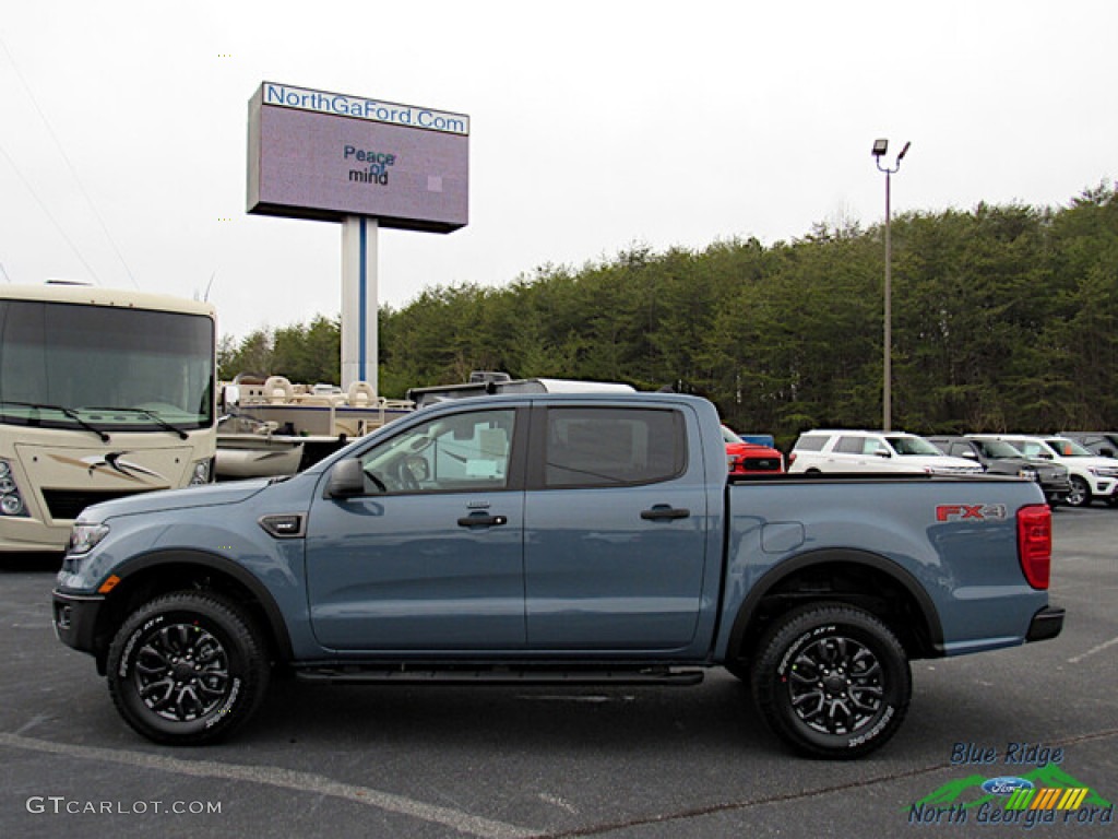 Azure Gray Metallic Tri-Coat 2023 Ford Ranger XLT SuperCrew 4x4 Exterior Photo #145621515