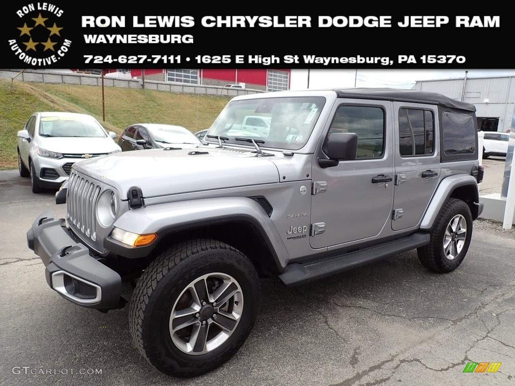 2021 Wrangler Unlimited Sahara 4x4 - Billet Silver Metallic / Black photo #1