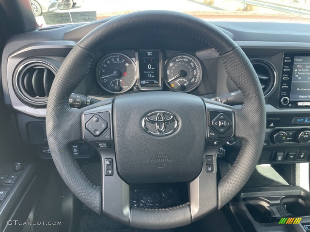 2023 Toyota Tacoma TRD Off Road Double Cab 4x4 Black/Cement Steering Wheel Photo #145622261