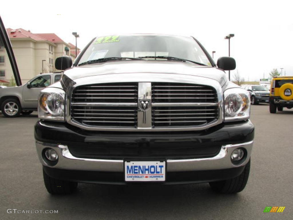 2008 Ram 1500 Big Horn Edition Quad Cab 4x4 - Brilliant Black Crystal Pearl / Medium Slate Gray photo #3