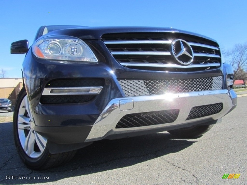 2014 ML 350 4Matic - Lunar Blue Metallic / Almond Beige photo #2