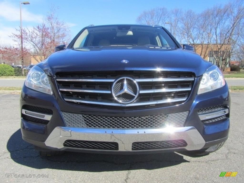 2014 ML 350 4Matic - Lunar Blue Metallic / Almond Beige photo #4