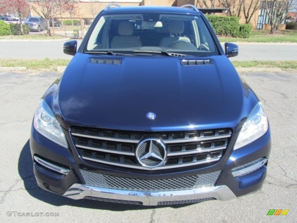 2014 ML 350 4Matic - Lunar Blue Metallic / Almond Beige photo #5