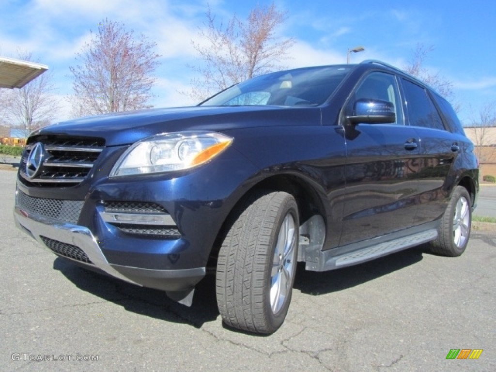 2014 ML 350 4Matic - Lunar Blue Metallic / Almond Beige photo #6