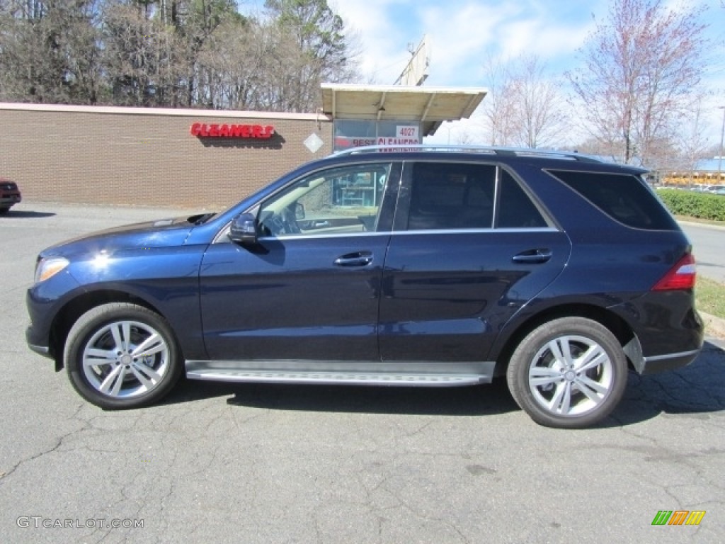 2014 ML 350 4Matic - Lunar Blue Metallic / Almond Beige photo #7