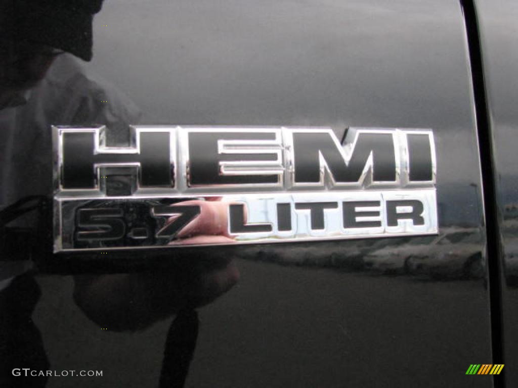 2008 Ram 1500 Big Horn Edition Quad Cab 4x4 - Brilliant Black Crystal Pearl / Medium Slate Gray photo #13