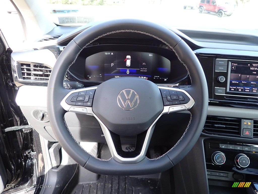 2023 Volkswagen Taos S 4Motion Gray/Black Steering Wheel Photo #145623950