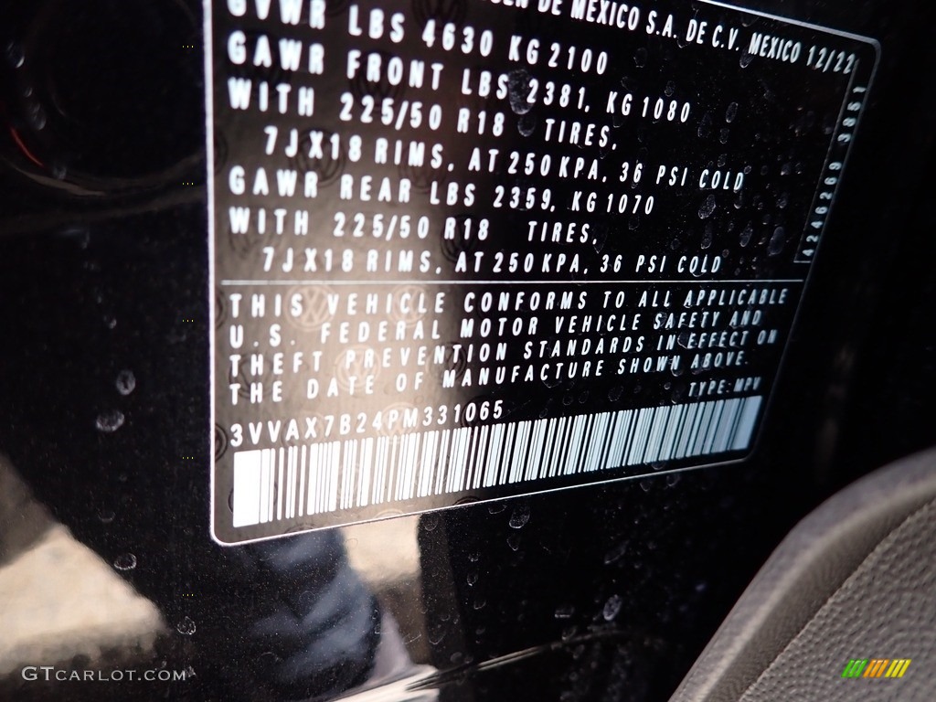 2023 Taos S 4Motion - Deep Black Pearl / Gray/Black photo #20