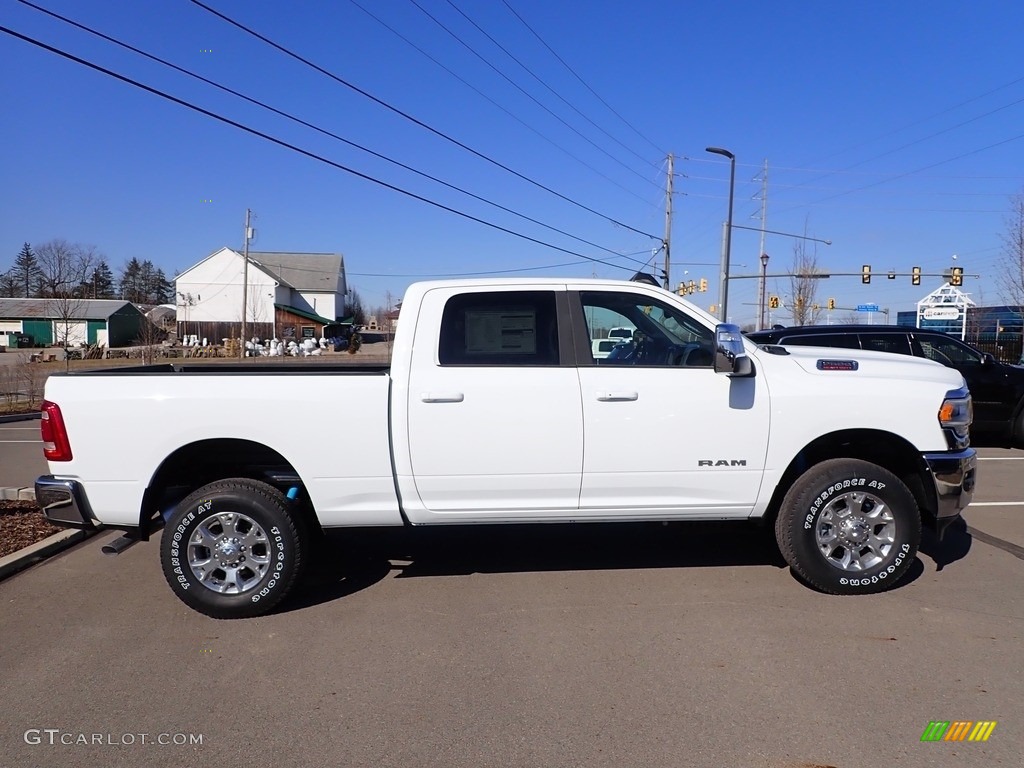 Bright White 2023 Ram 2500 Laramie Crew Cab 4x4 Exterior Photo #145624055