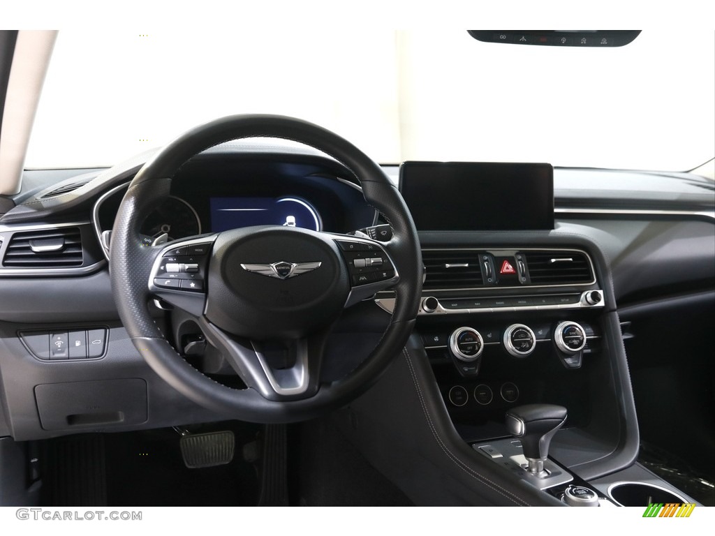 2022 Genesis G70 2.0T AWD Black Dashboard Photo #145624850