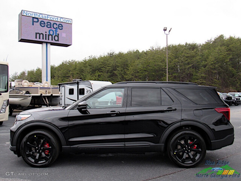 Agate Black Metallic 2023 Ford Explorer ST 4WD Exterior Photo #145624928