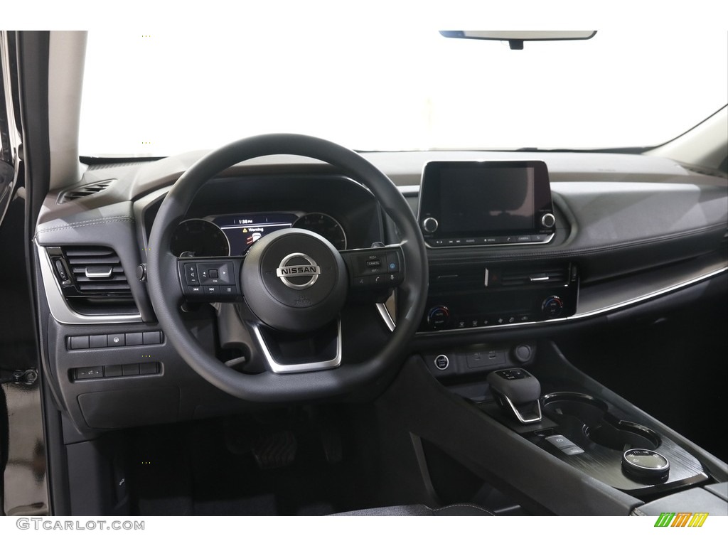 2021 Nissan Rogue SV AWD Charcoal Dashboard Photo #145625243