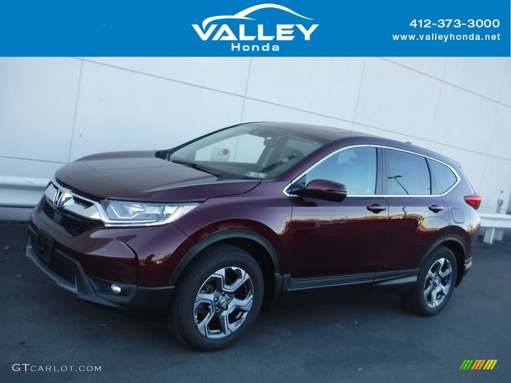 2018 CR-V EX AWD - Basque Red Pearl II / Gray photo #1