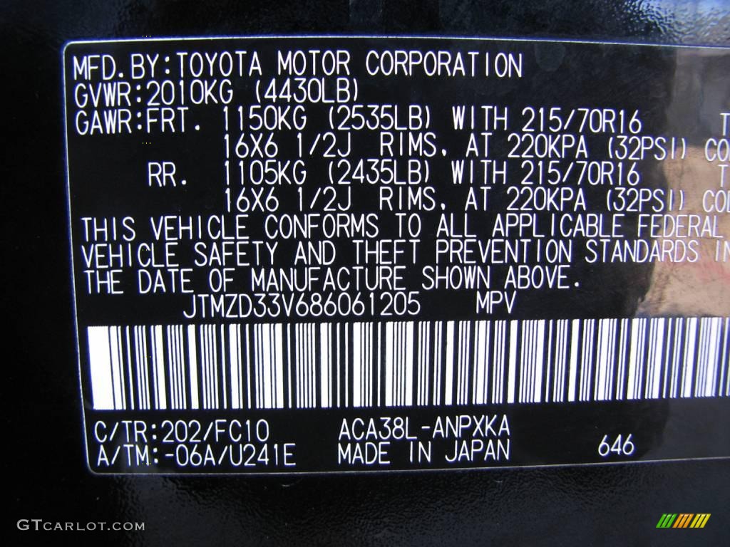2008 RAV4 I4 - Black / Ash photo #15