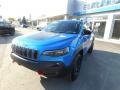 2022 Hydro Blue Pearl Jeep Cherokee Trailhawk 4x4  photo #2