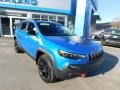 2022 Hydro Blue Pearl Jeep Cherokee Trailhawk 4x4  photo #4