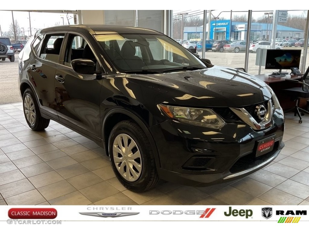 2016 Rogue S AWD - Magnetic Black / Charcoal photo #1