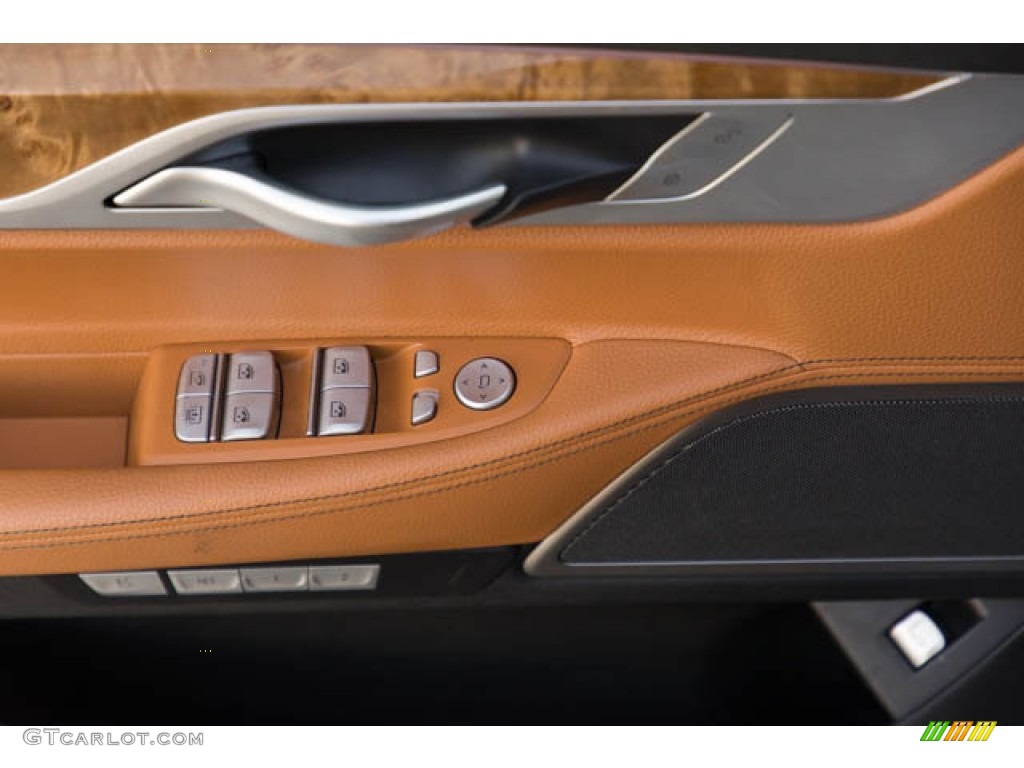 2018 BMW 7 Series 750i Sedan Cognac Door Panel Photo #145628522