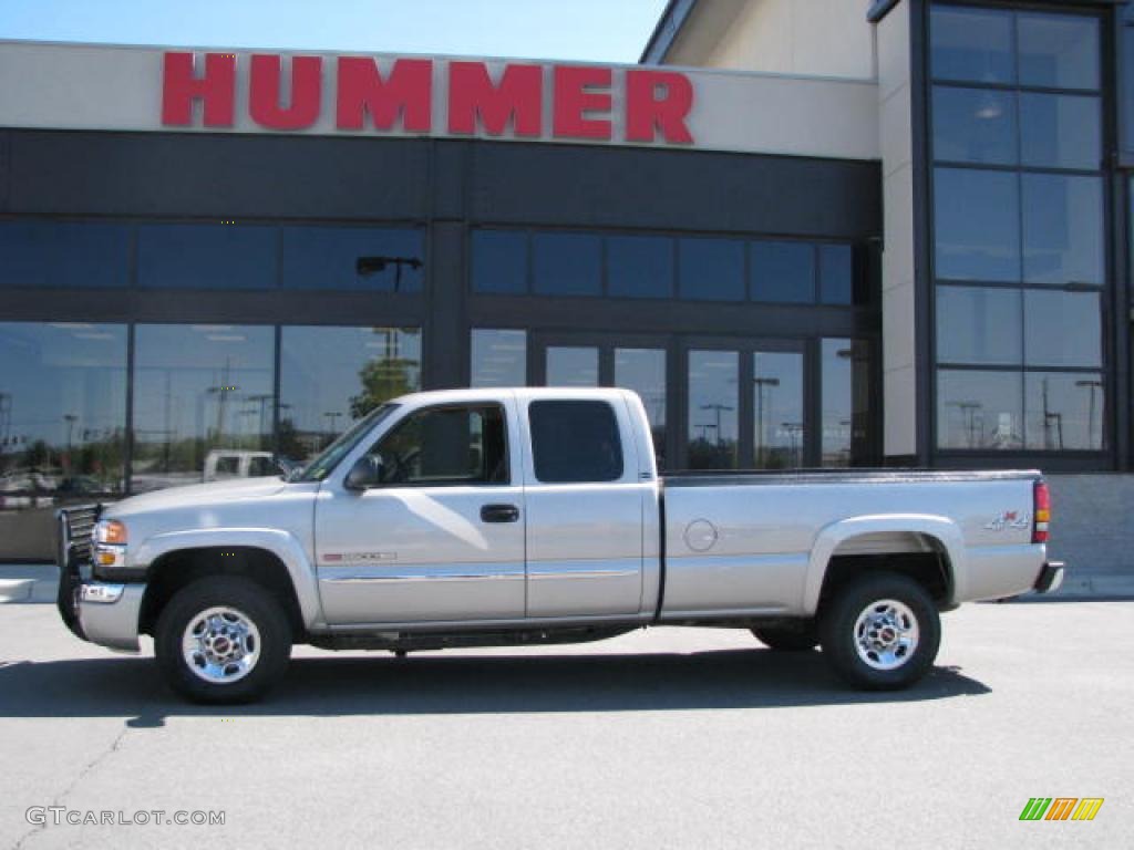 2007 Sierra 2500HD Classic SLE Extended Cab 4x4 - Silver Birch Metallic / Dark Charcoal photo #1