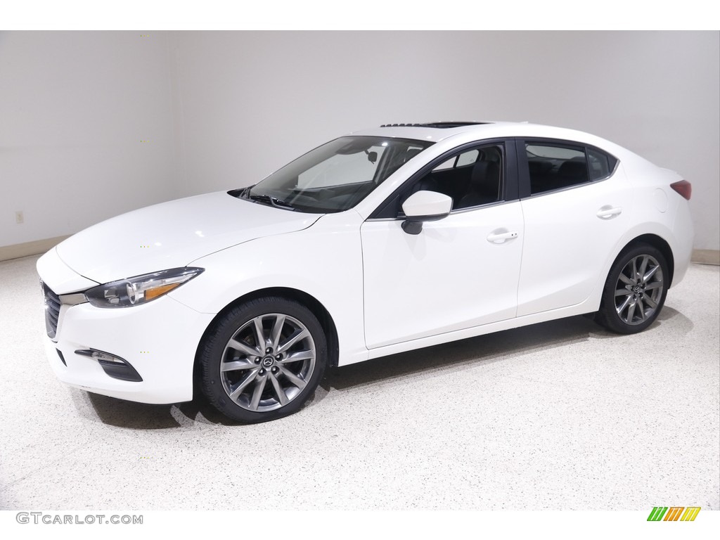 2018 MAZDA3 Touring 4 Door - Snowflake White Pearl Mica / Black photo #3