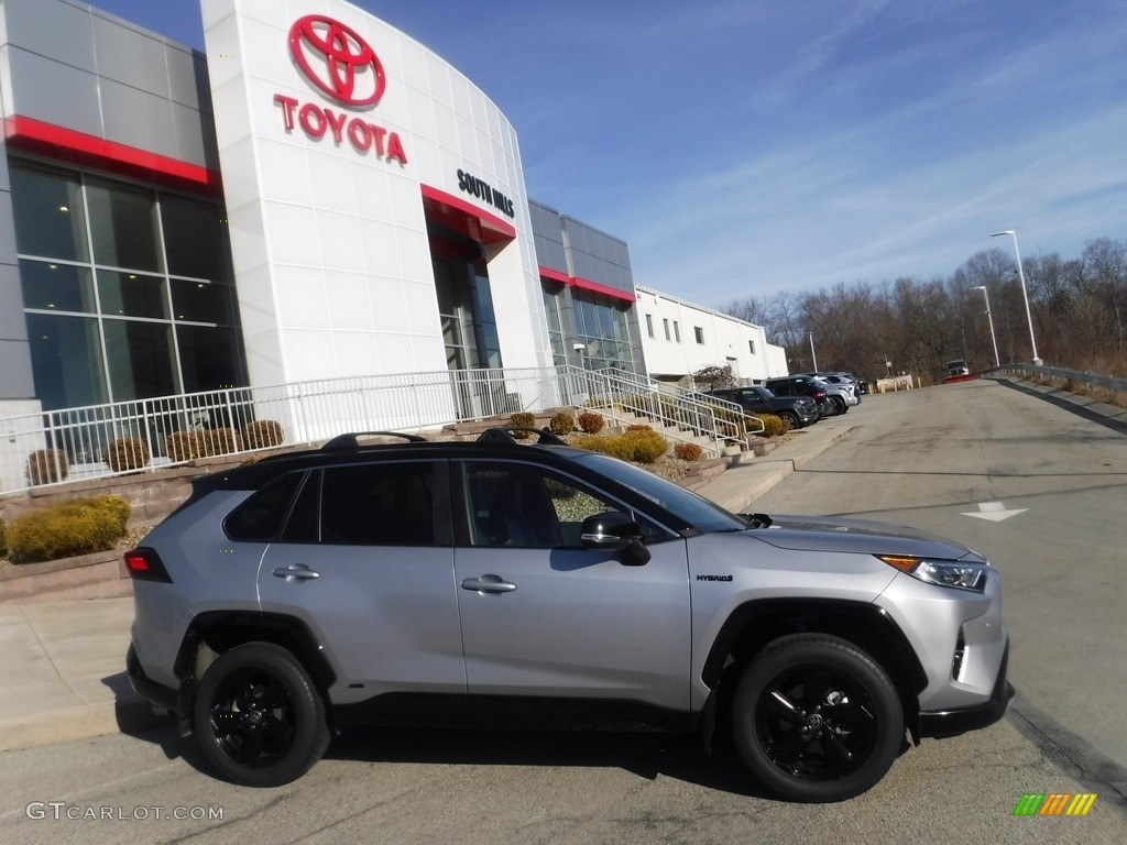 Silver Sky Metallic 2021 Toyota RAV4 XSE AWD Hybrid Exterior Photo #145629608