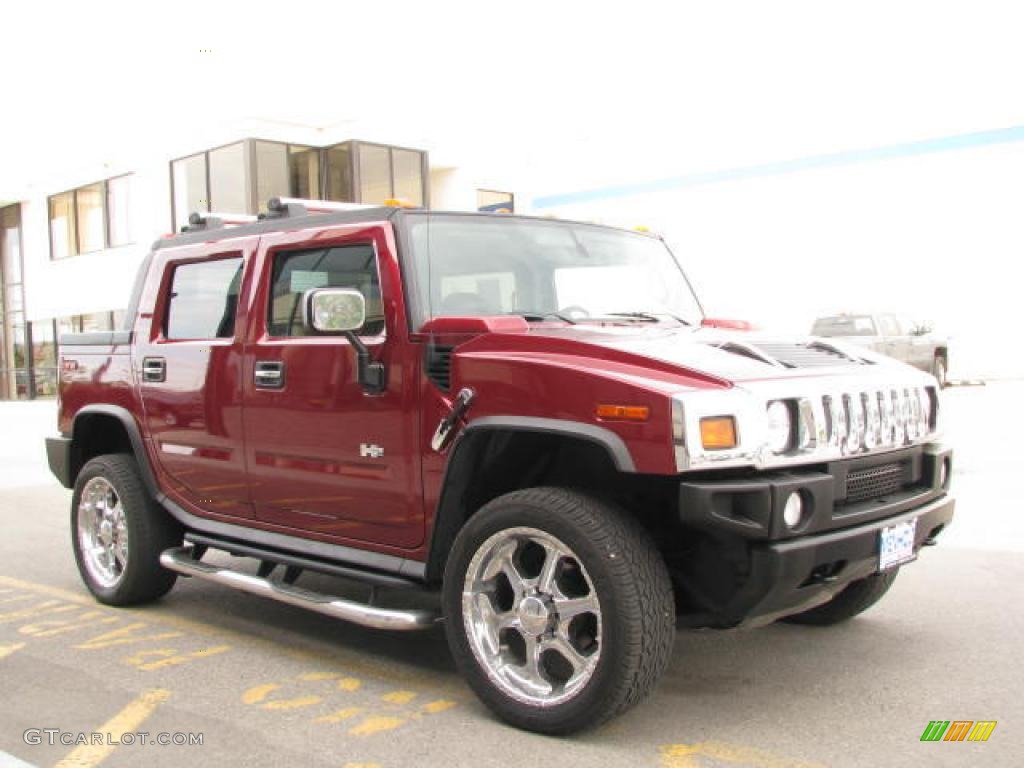 2005 H2 SUT - Red Metallic / Ebony Black photo #4