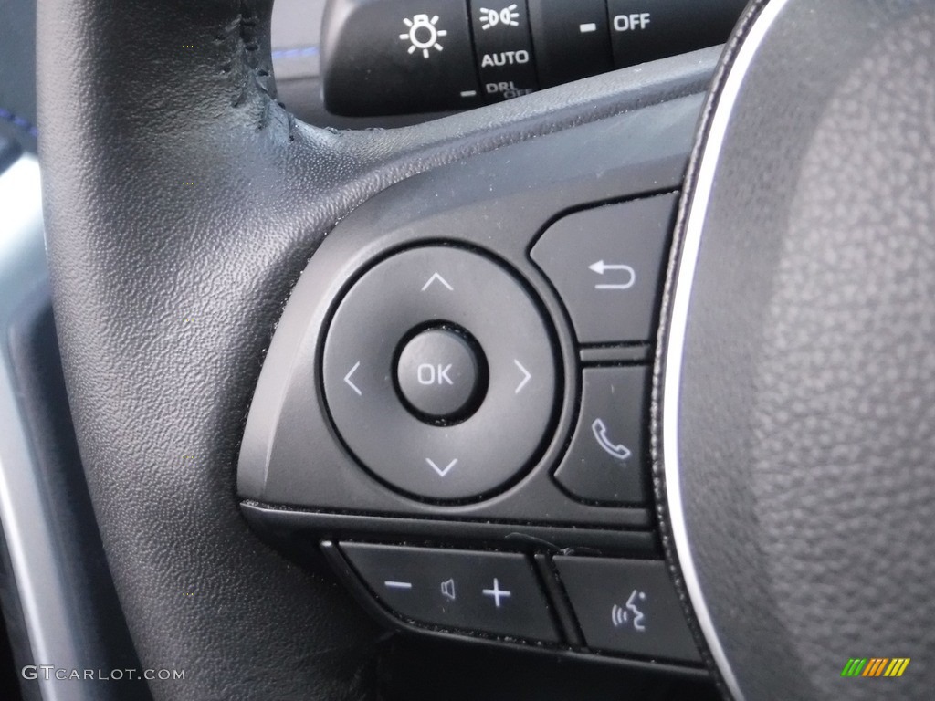 2021 Toyota RAV4 XSE AWD Hybrid Black Steering Wheel Photo #145630232