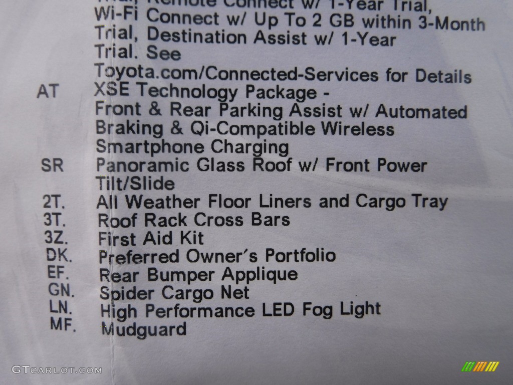 2021 Toyota RAV4 XSE AWD Hybrid Window Sticker Photos
