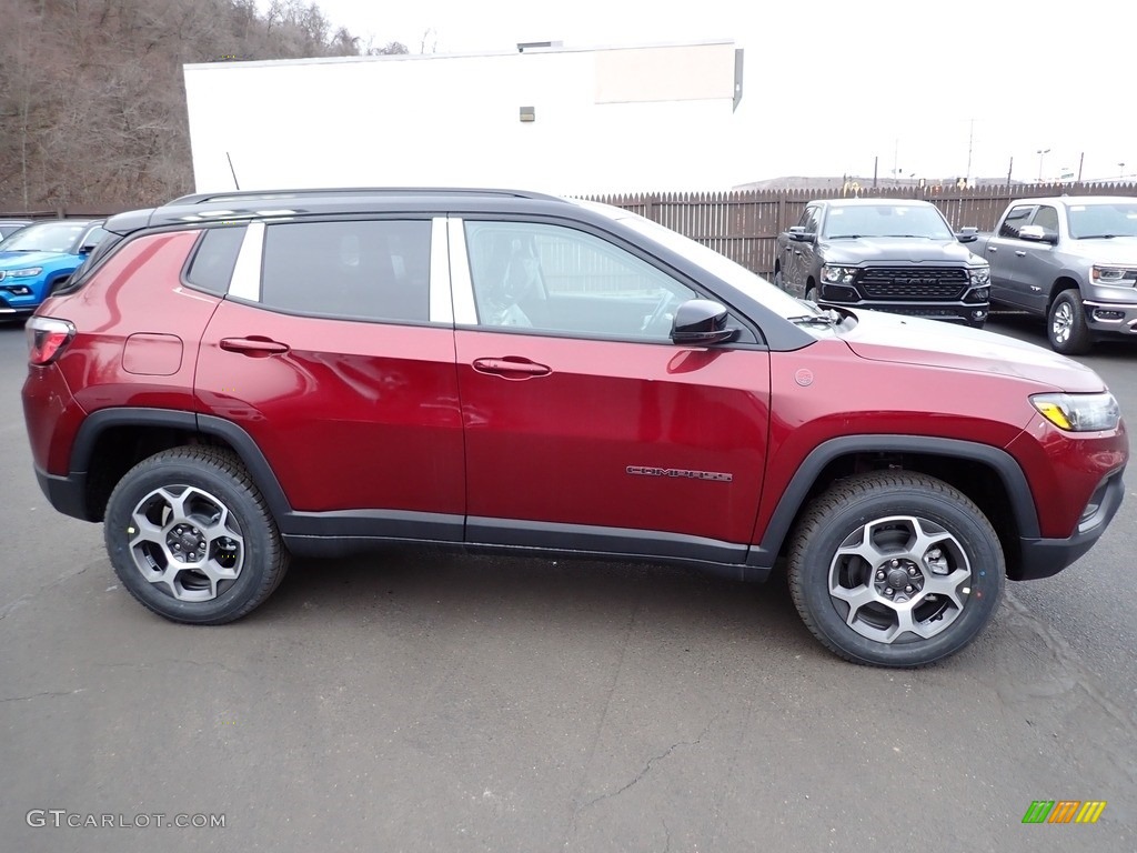 Velvet Red Pearl 2022 Jeep Compass Trailhawk 4x4 Exterior Photo #145630655