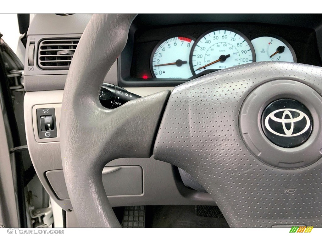 2004 Toyota Corolla LE Light Gray Steering Wheel Photo #145630988